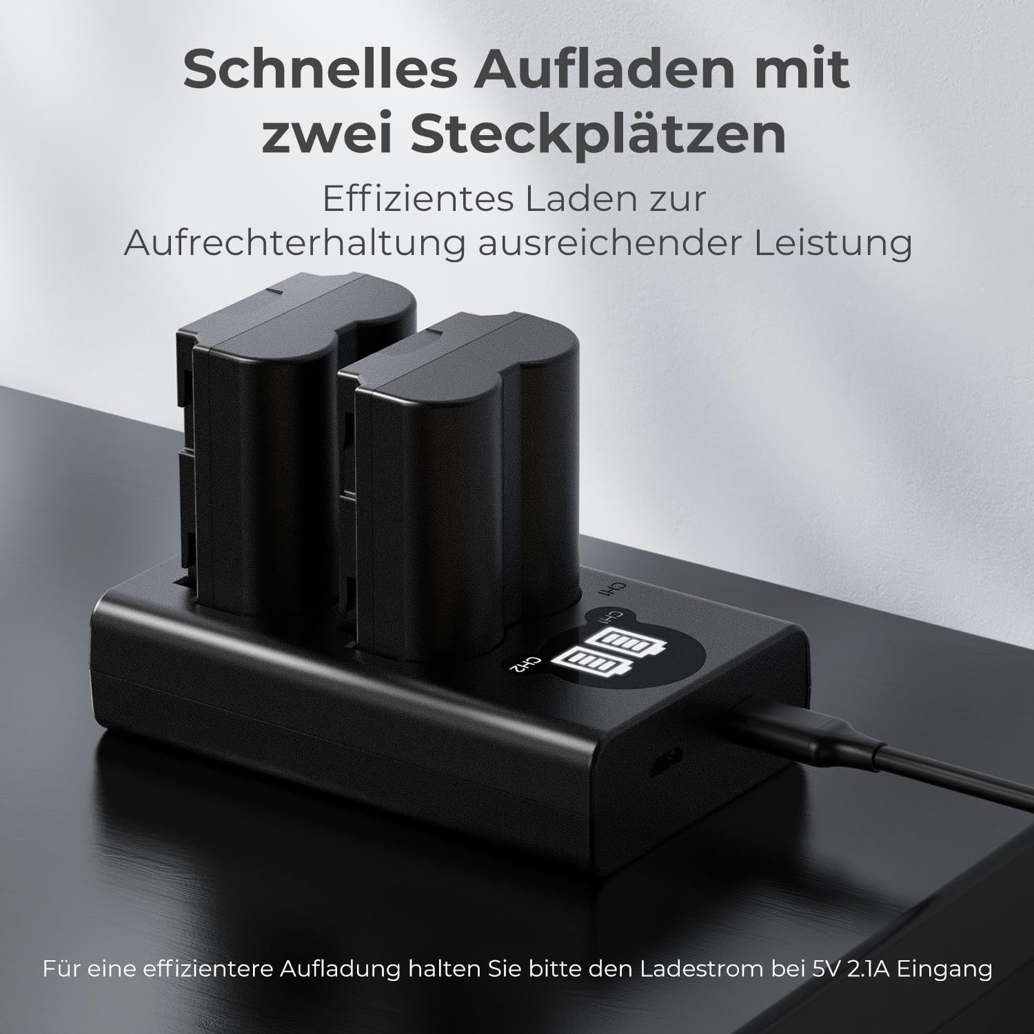 Thumbnail 5 de K&F CONCEPT NP-FW50 Dual Slot Ladegerät