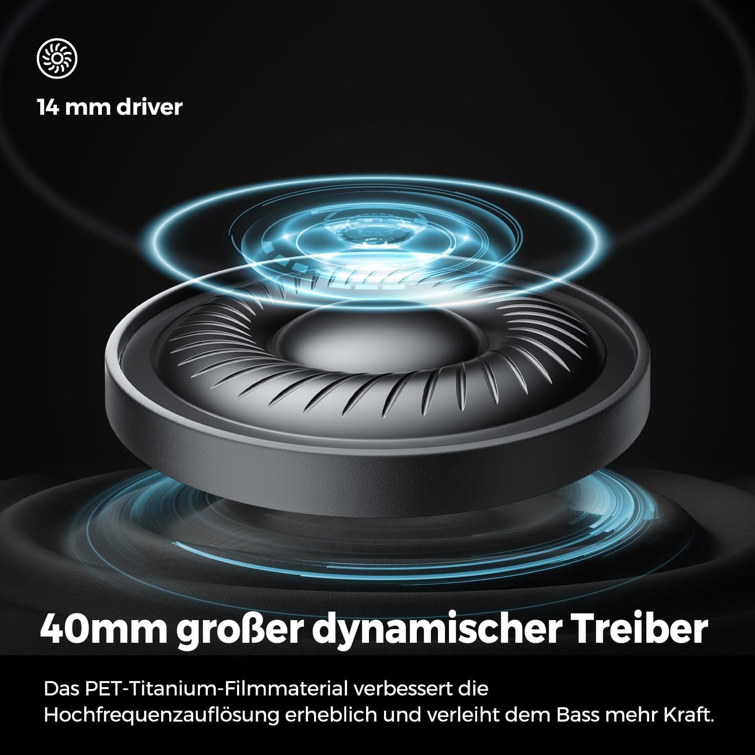 Thumbnail 2 de SoundPEATS Space Bluetooth Over-Ear Kopfhörer Hybrid-ANC (Bluetooth 5.3, 40-mm-Treiber, bis 123 Std.)