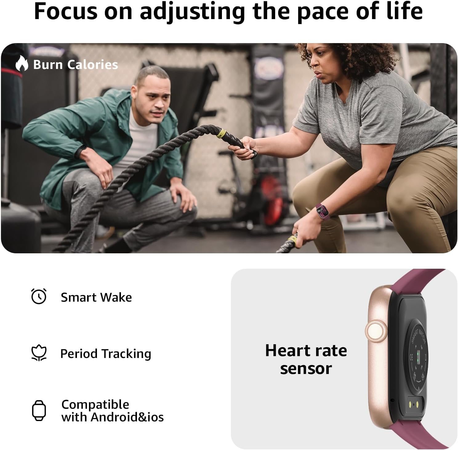 Detalle de Smart Watch for Men & Women with Bluetooth Calling, 1.85" Display and 140+ Sports