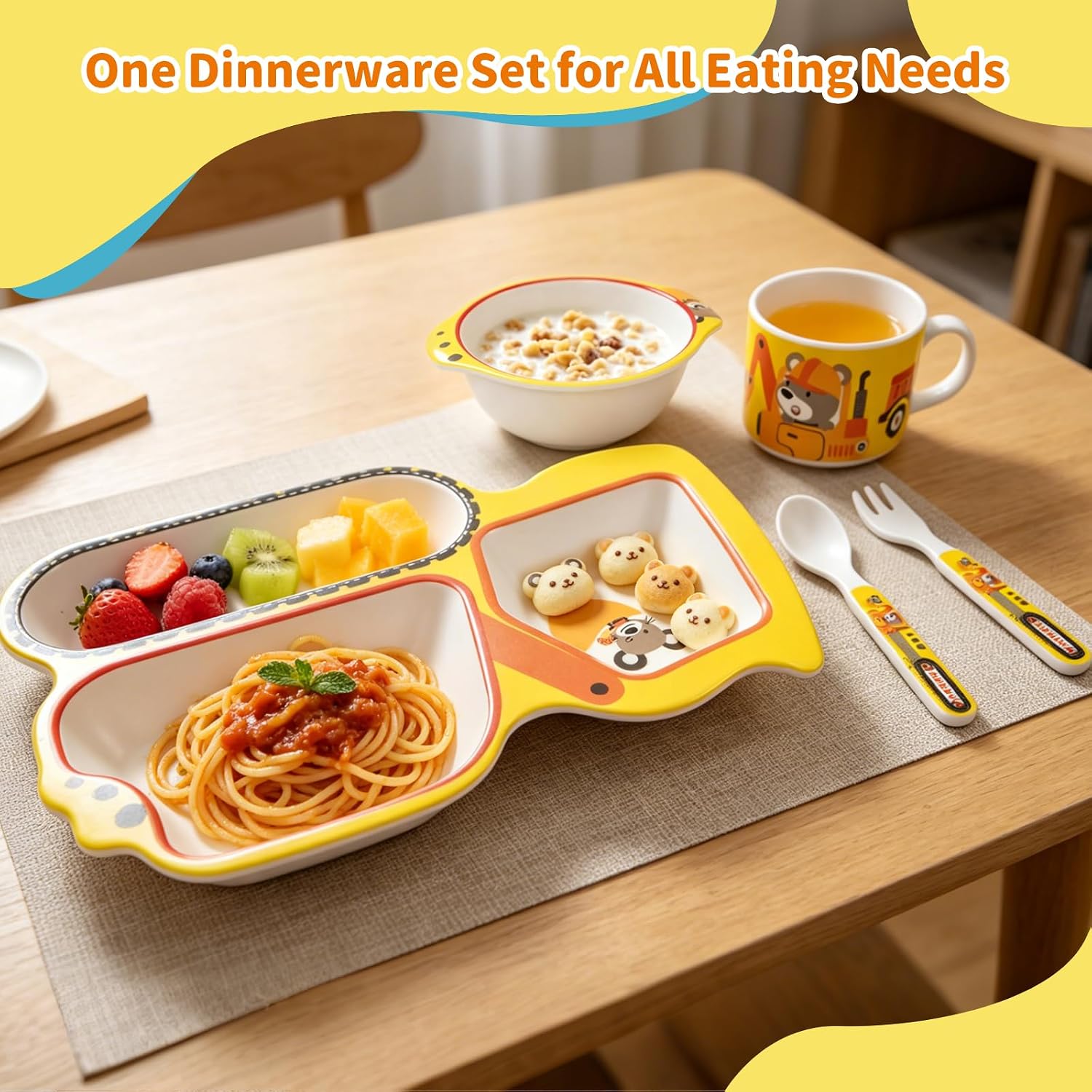 Detalle 2 de Bamboo Toddler Dinnerware Set