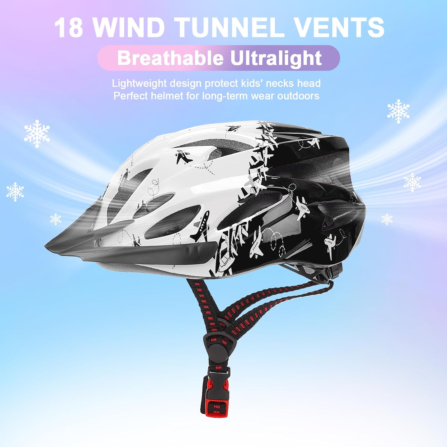 Detalle de Kids Bike Helmet for Age 8-15: Lightweight Adjustable Multi-Sport Helmet (54-59cm)