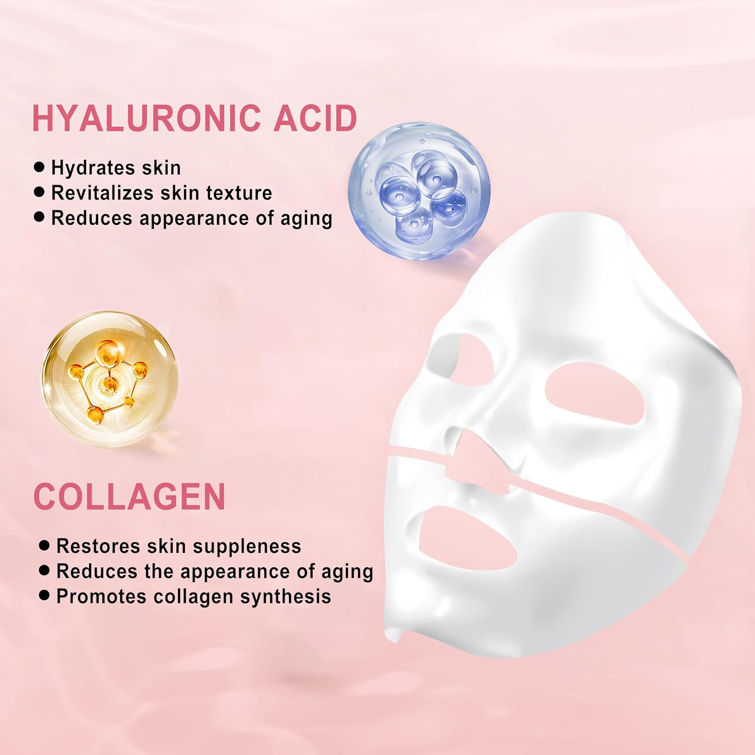 Thumbnail 2 de Yargkos Lot de 7 masques de nuit au collagène – hydratants, raffinement des pores et élasticité