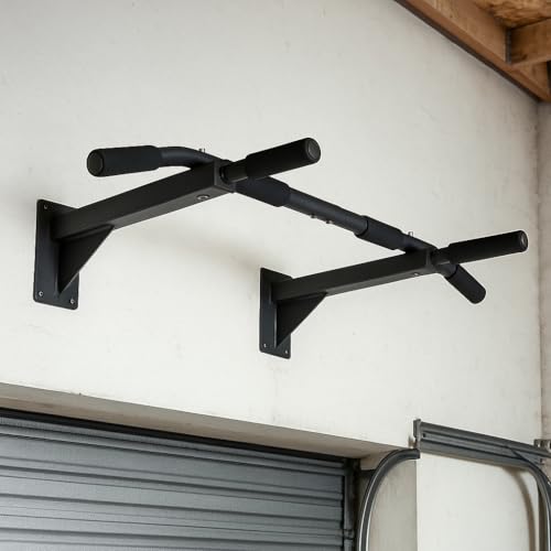 Detalle de T-LoVendo Barra de Dominadas para Pared. Crossfit. Pull-up bar. Soporta 140 kg. Instalación con tornillos incluidos