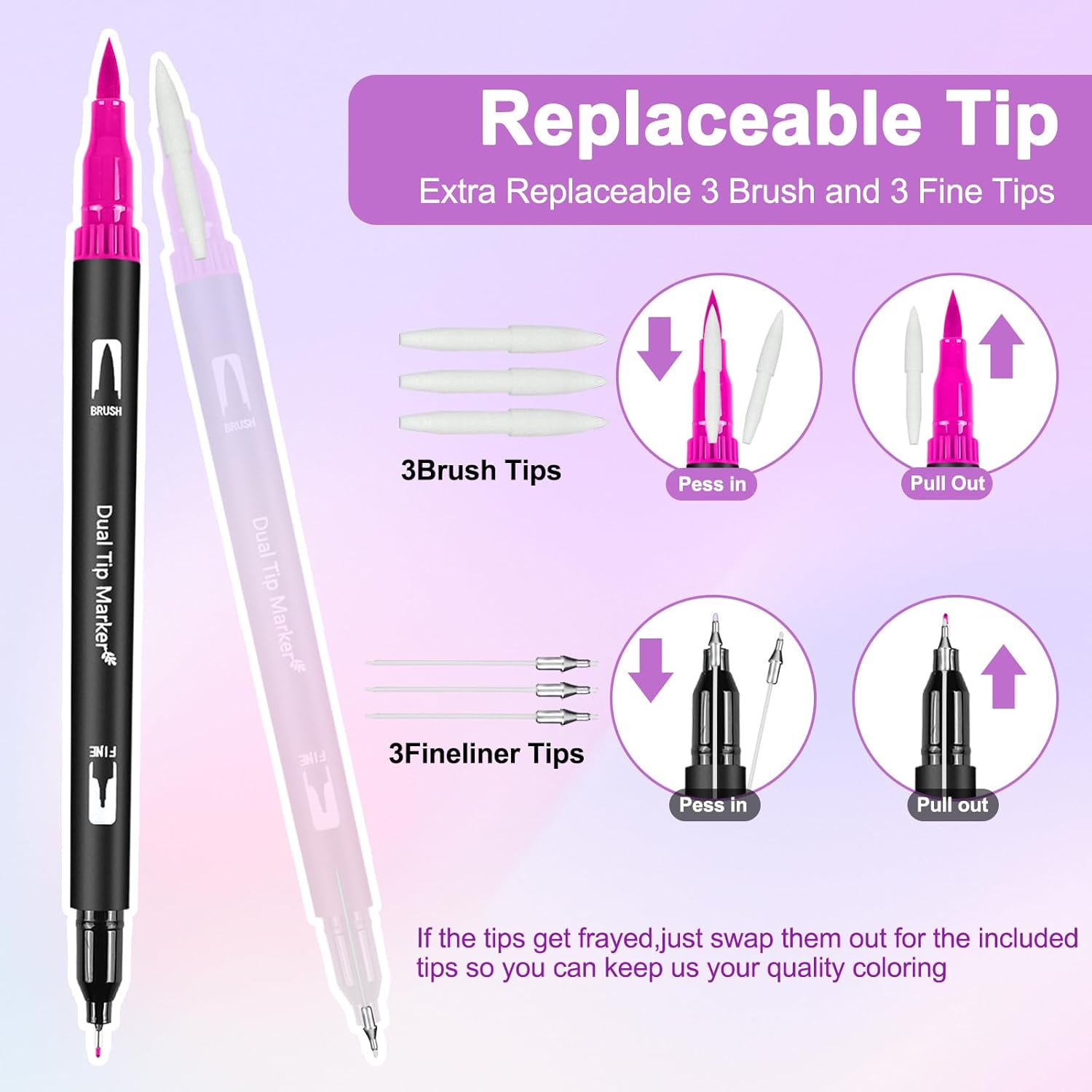 Detalle de Gelanty Feutres Coloriage Adulte – Ensemble dual tip 120 couleurs pour dessin, calligraphie et loisirs créatifs