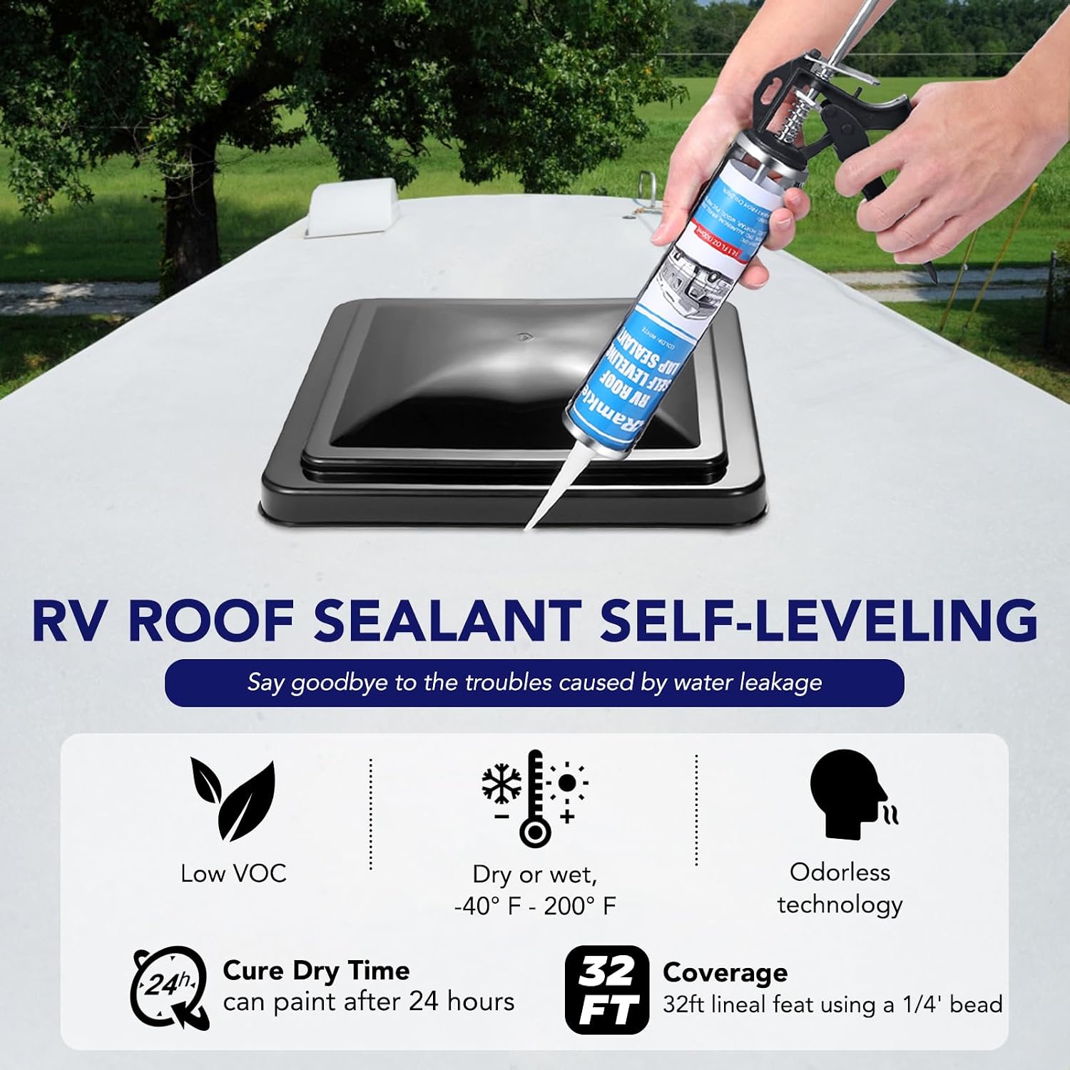 Detalle 2 de RV roof sealant, 10 oz