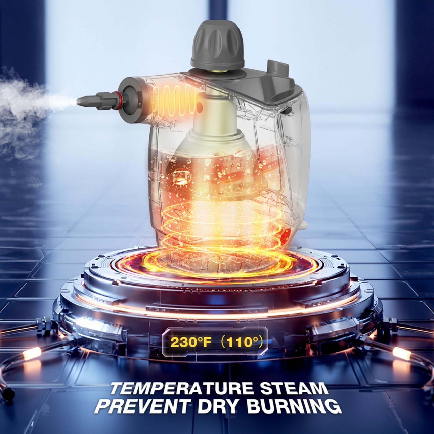 Thumbnail 1 de TICYACK Handheld Steam Cleaner: 500ML Tank, 16 Accessories, Chemical-Free Deep Cleaning