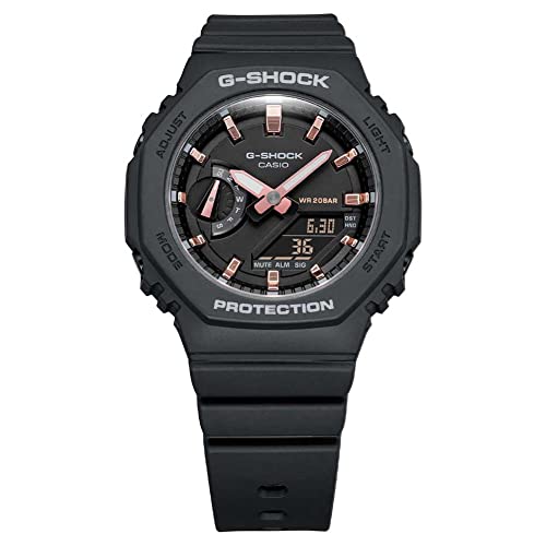 Detalle 2 de Casio GMA-S2100-1AER: reloj cuarzo unisex con dial analógico-digital y caja negra de 46 mm