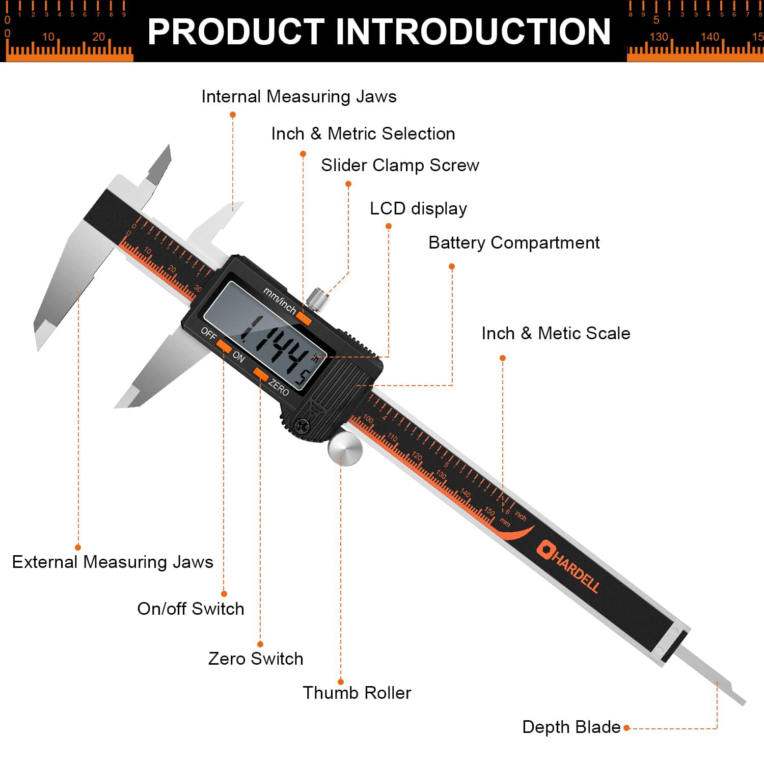 Thumbnail 6 de HARDELL digital caliper, 6-inch