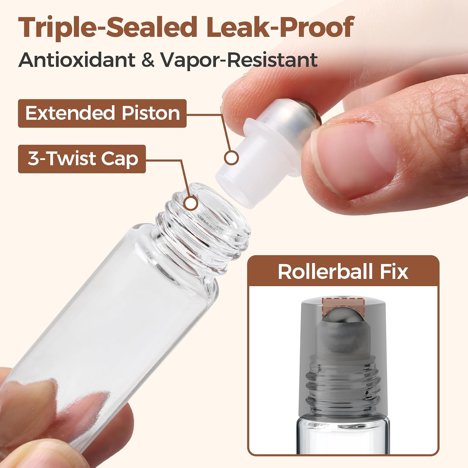 Detalle 2 de ComSaf 24 Pcs flacons roll‑on 10 ml