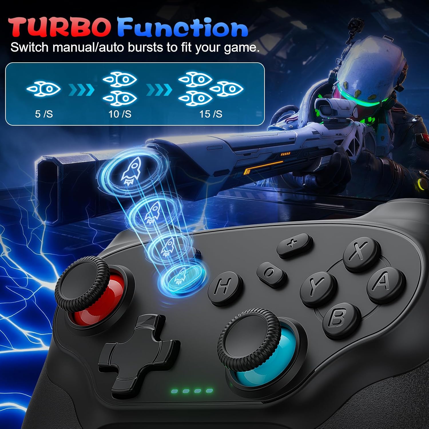 Detalle 2 de Nonbliep 2 Pack Wireless Controller 1000 mAh