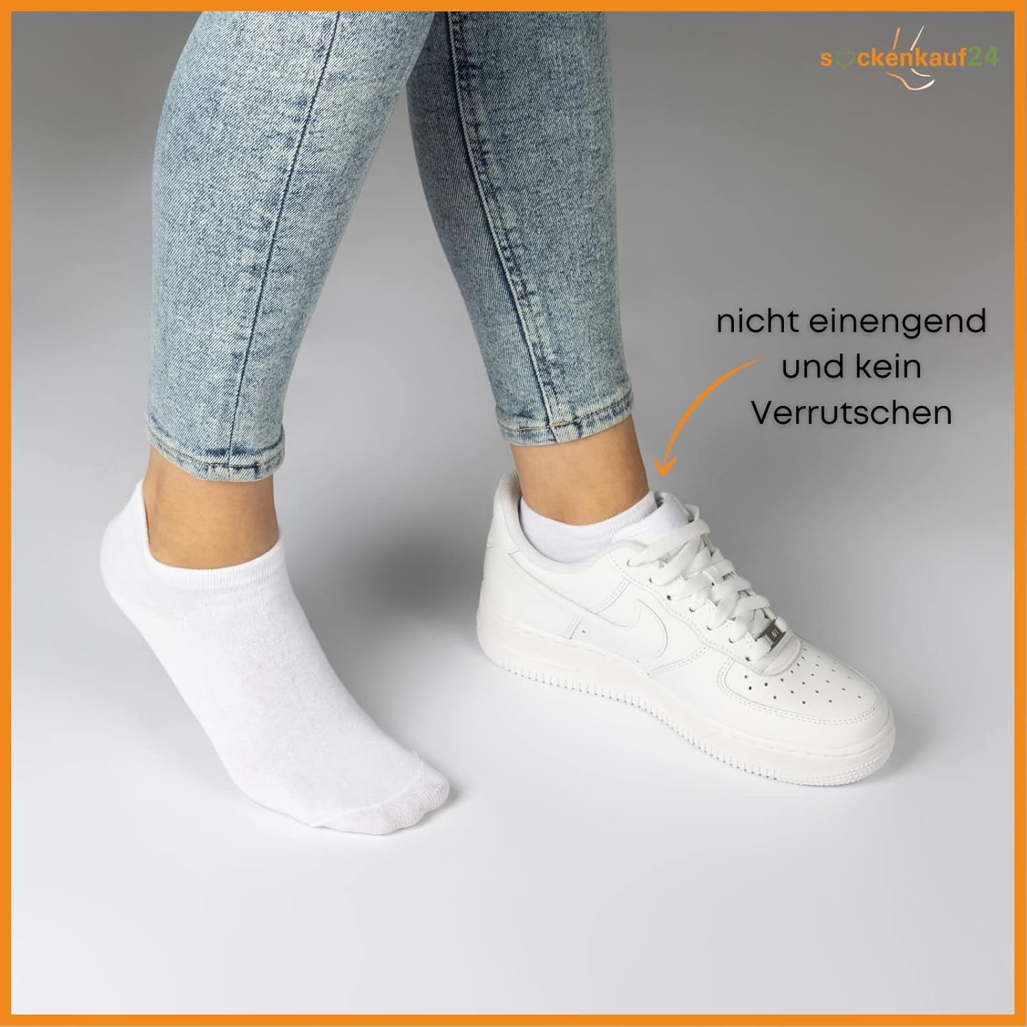 Detalle de Sneaker Socken Damen & Herren – 10 | 20 | 30 Paar, Schwarz & Weiß, Baumwolle