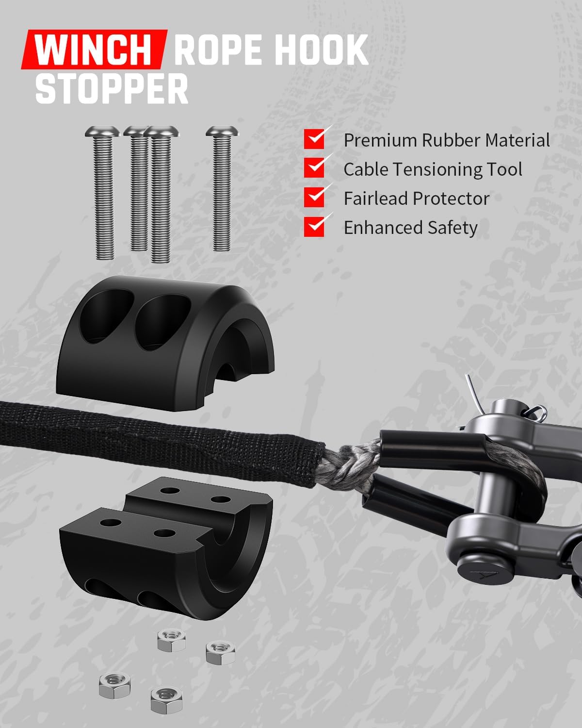 Thumbnail 4 de DAYDOOR 1/4" x 50ft 10,000 lb winch rope