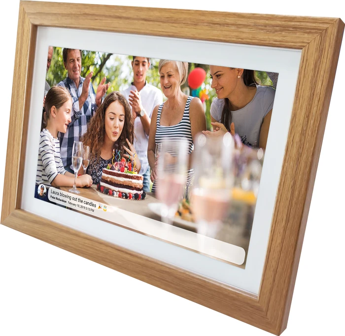 Thumbnail 2 de Denver PFF-1042 Light Wood digitaler Bilderrahmen 10,1