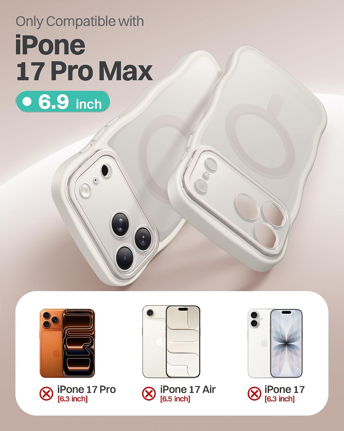 Detalle de GolbinBox iPhone 17 Pro Max Case with Stash Stand, MagSafe Compatible, Full Camera Protection (6.9")