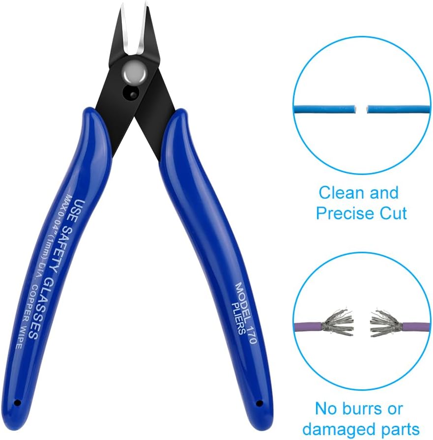 Thumbnail 6 de Ainiv 4PCS Micro Wire Cutter: Spring-Loaded Diagonal Cutters for Precise, Safe Cuts