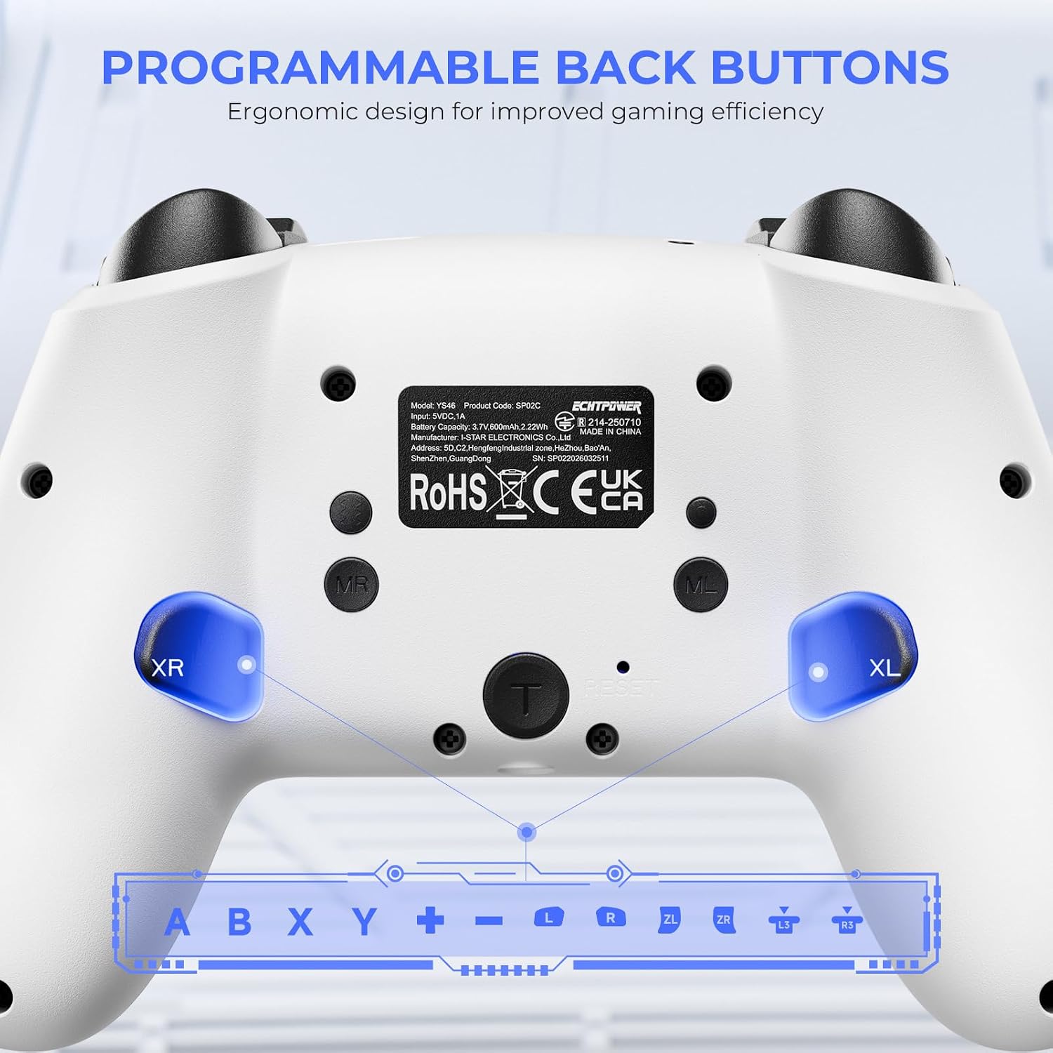 Thumbnail 5 de ECHTPower Switch 2 Pro Controller: Hall Effect Joysticks, One-Key Wake-Up, and Turbo for Switch 2/ OLED/ Lite