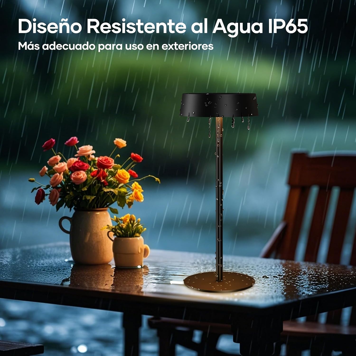 Detalle de Suright Lámpara de mesa solar IP65 4000 mAh