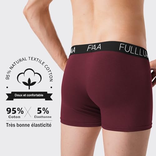 Thumbnail 2 de Fullluwaa Boxer Homme Coton – Lot de 8, Doux et Confortables, Ceinture Élastique sans Étiquettes