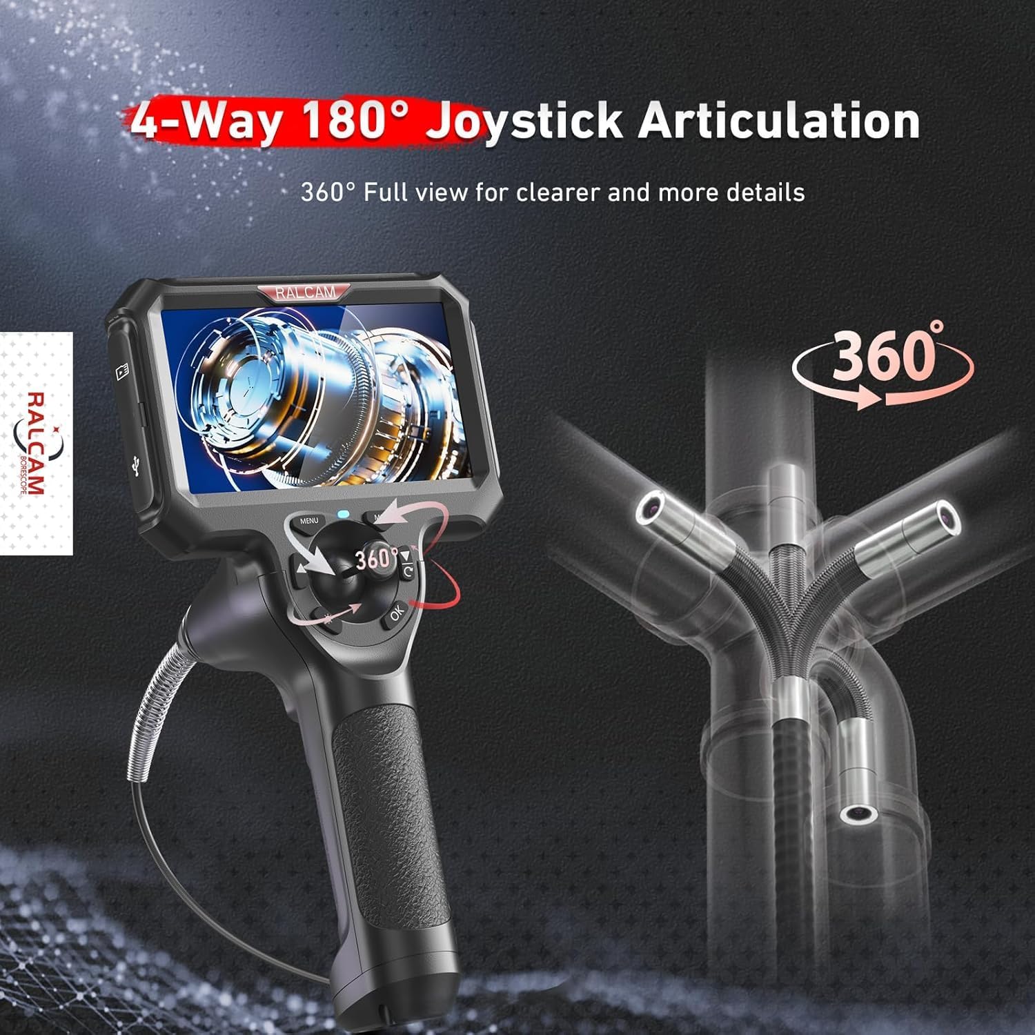Detalle 2 de Ralcam Endoskopkamera 6,2mm 5" HD