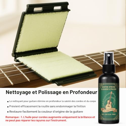 Thumbnail 3 de 1DFAUL Kit de nettoyage de guitare 9 pièces – entretien complet pour toutes les guitares