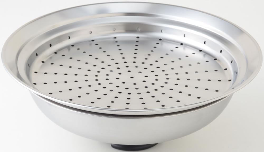 Detalle de アーネスト A-77629 のせるだけの蒸し器 20~22cm対応・ステンレス製・食洗機対応