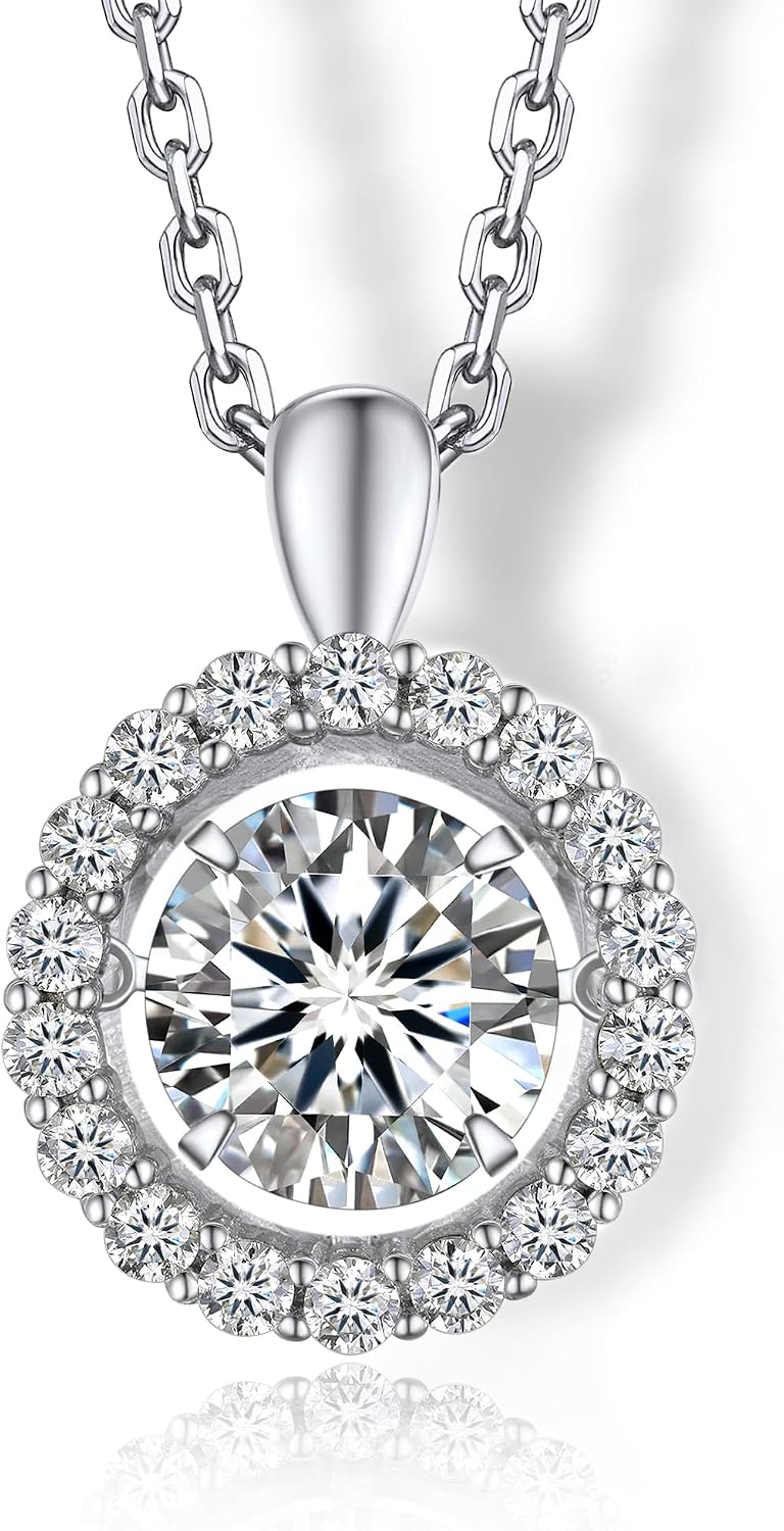 Detalle de MomentWish Halskette Damen 1 Karat Moissanit
