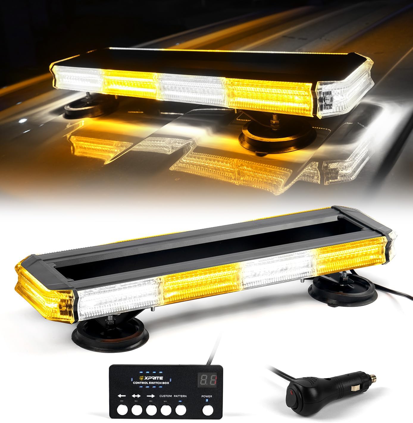 Detalle de Xprite rooftop strobe light bar, 18-inch