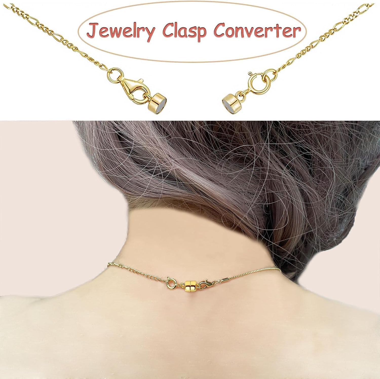 Detalle 2 de OHINGLT Magnetic Necklace Clasps, Brass