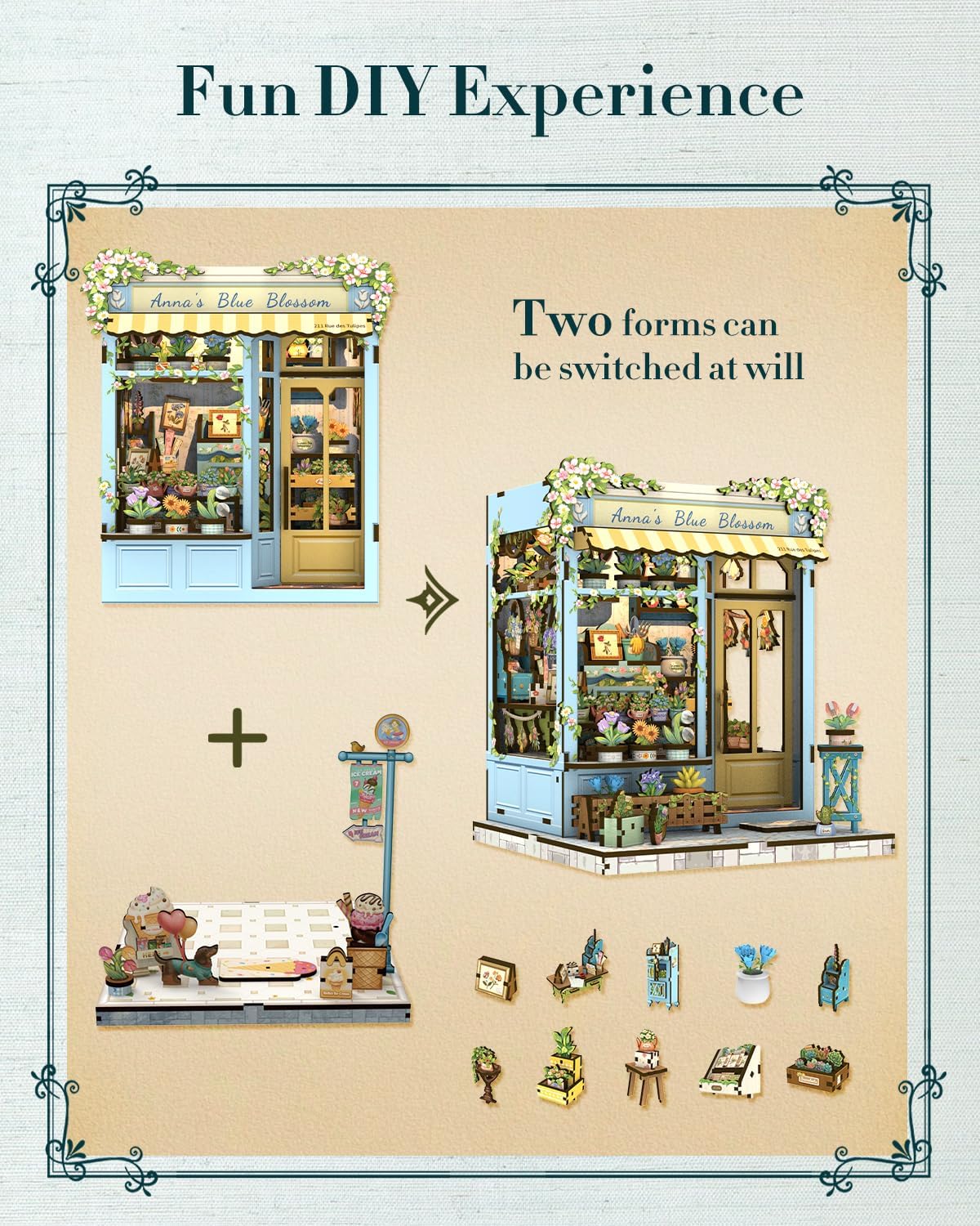 Thumbnail 6 de Cutefun DIY Book Nook Kit 265 piezas