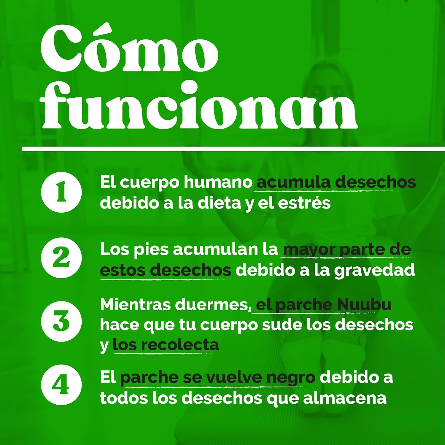 Detalle 2 de Nuubu Parches Detox para Pies - 30 unidades 🦶