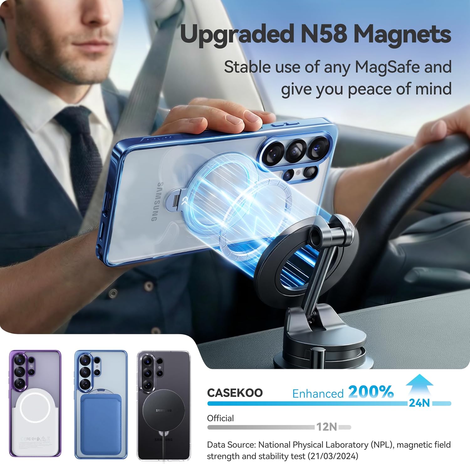 Thumbnail 5 de CASEKOO Sky Blue Galaxy S26 Ultra Case