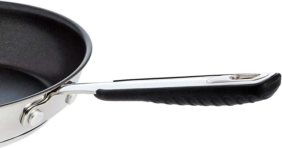 Thumbnail 2 de Amazon Basics Ceramic Non-Stick Stainless Steel Induction Frying Pan, 21.3 cm, with Soft Touch Handle