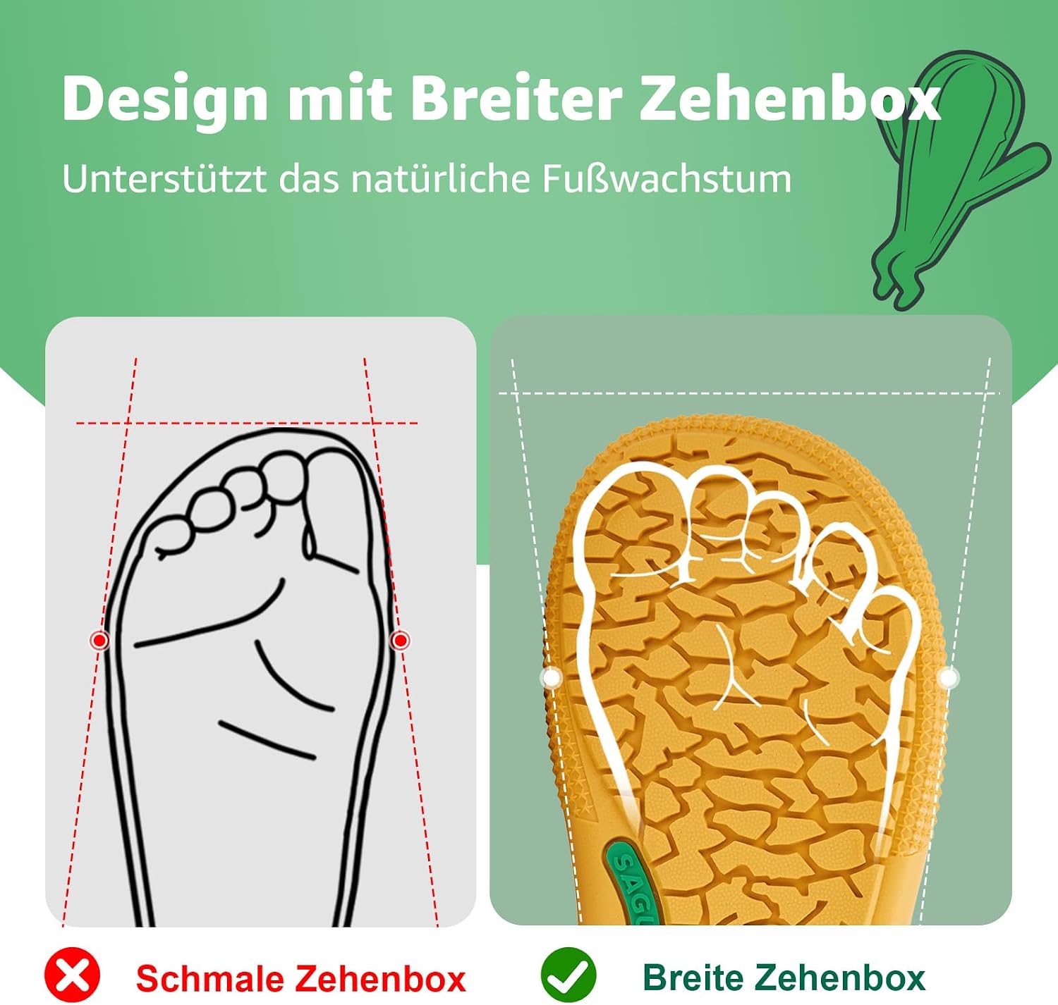 Thumbnail 1 de SAGUARO Barfußschuhe Kinder Barfuß Sneaker