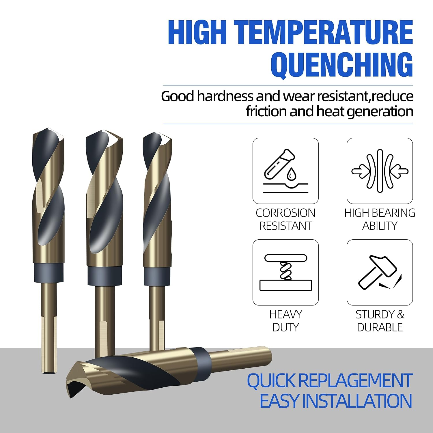 Detalle de HUHAO Reduced-Shank Drill Bit, 10mm Shank