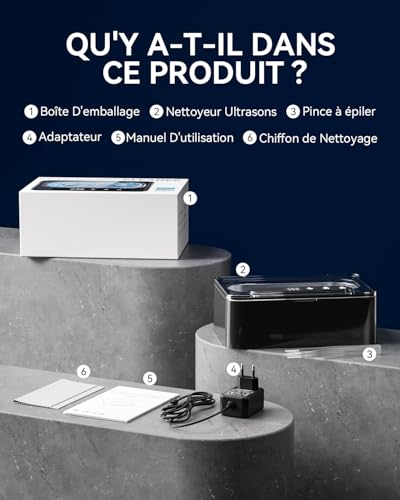 Thumbnail 8 de Phniti Nettoyeur Ultrasons 47kHz 330 ml – Nettoyage en douceur pour prothèses, gouttières et bijoux