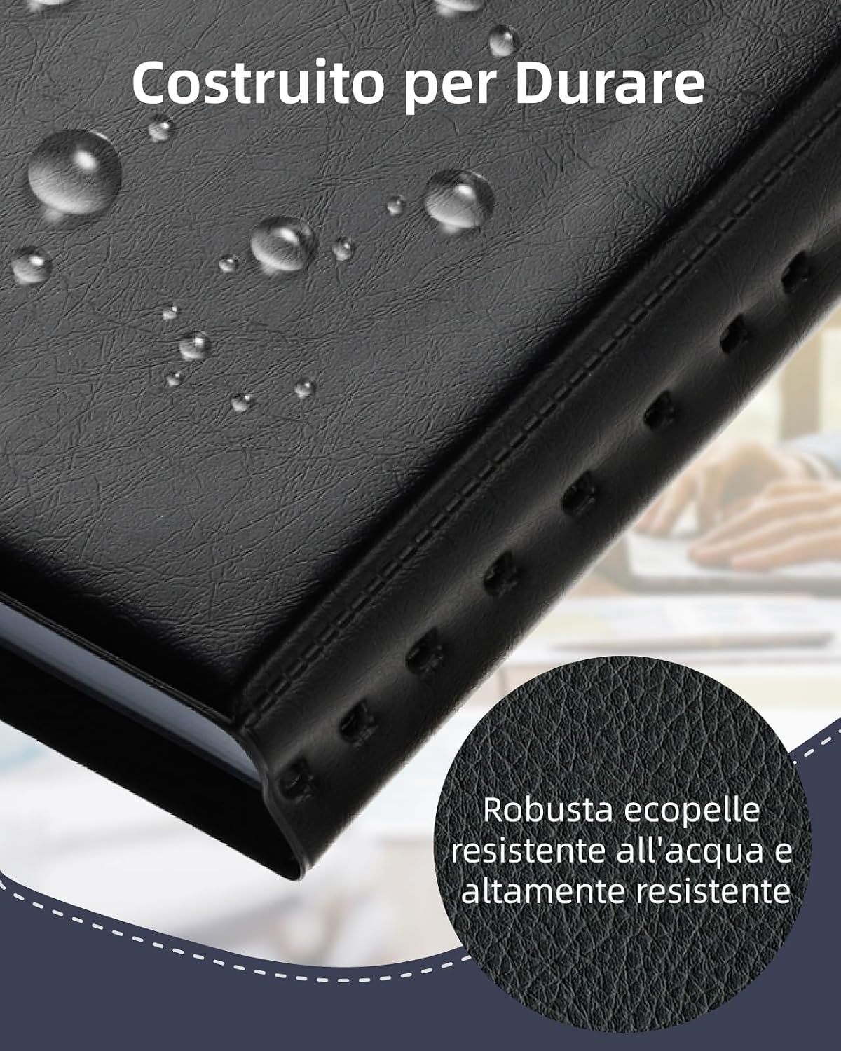 Thumbnail 4 de Zacro 240 porta biglietti da visita in PVC, nero