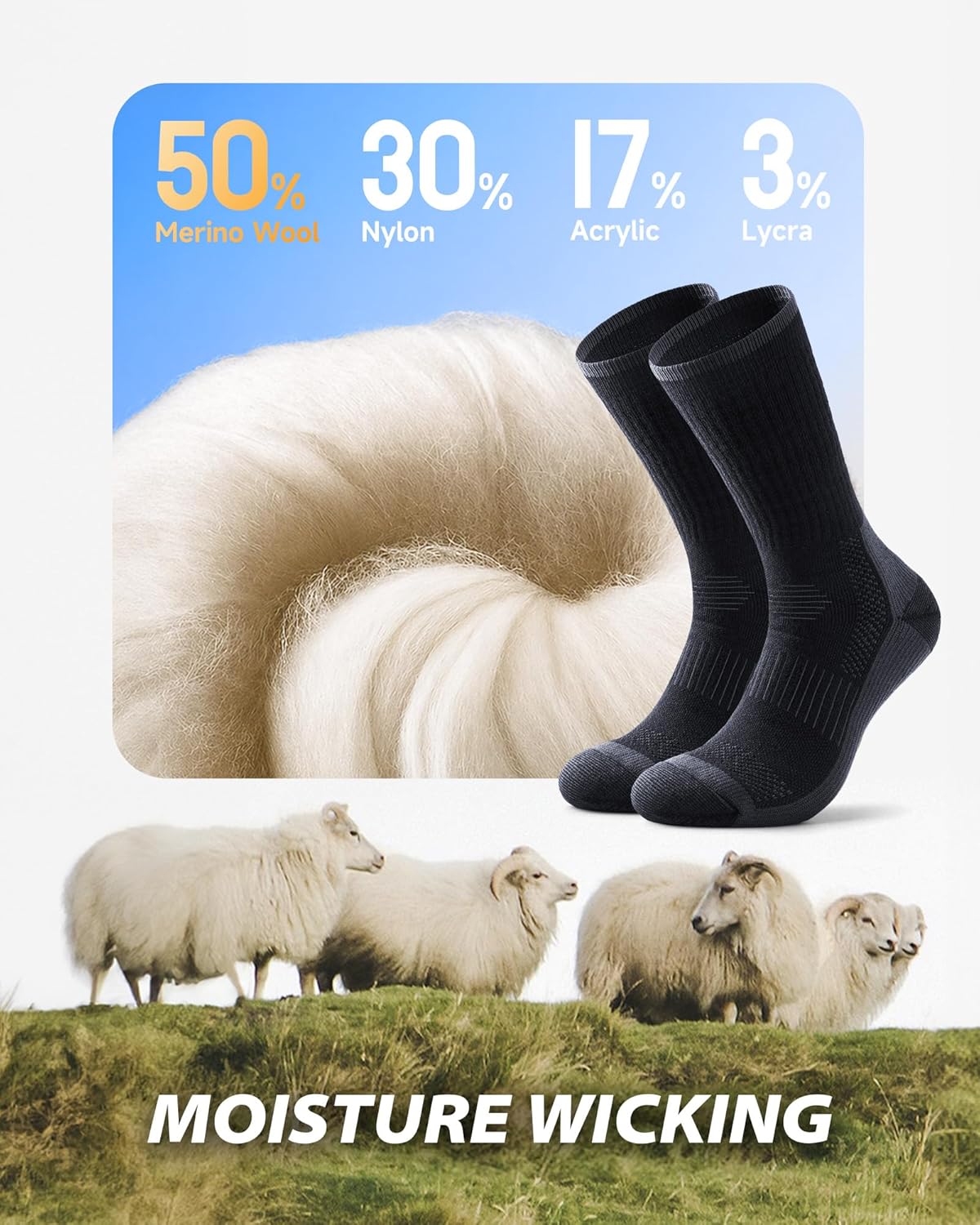 Thumbnail 6 de PULIOU Merino Wool Socks