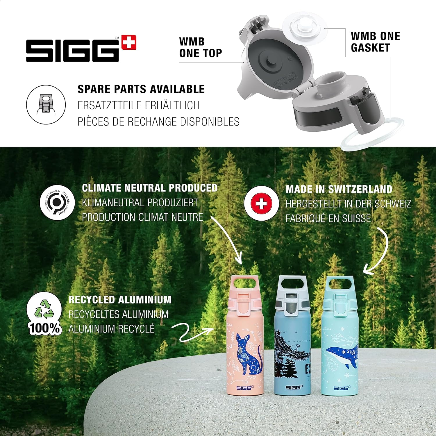 Detalle 2 de Sigg Botella Reutilizable con Tapa 🚰
