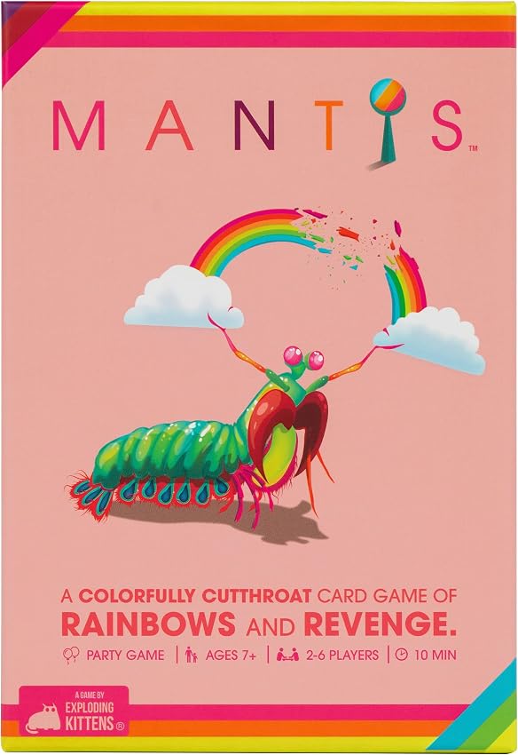 Detalle de Exploding Kittens Mantis, Juego de Cartas para Toda la Familia 🐾
