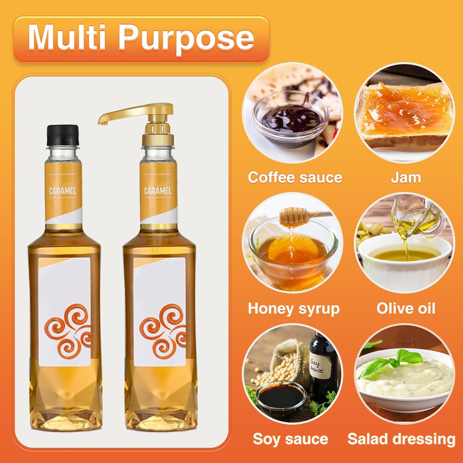 Thumbnail 4 de VOISEN Coffee Syrup Pumps 6 Pack for 750ml
