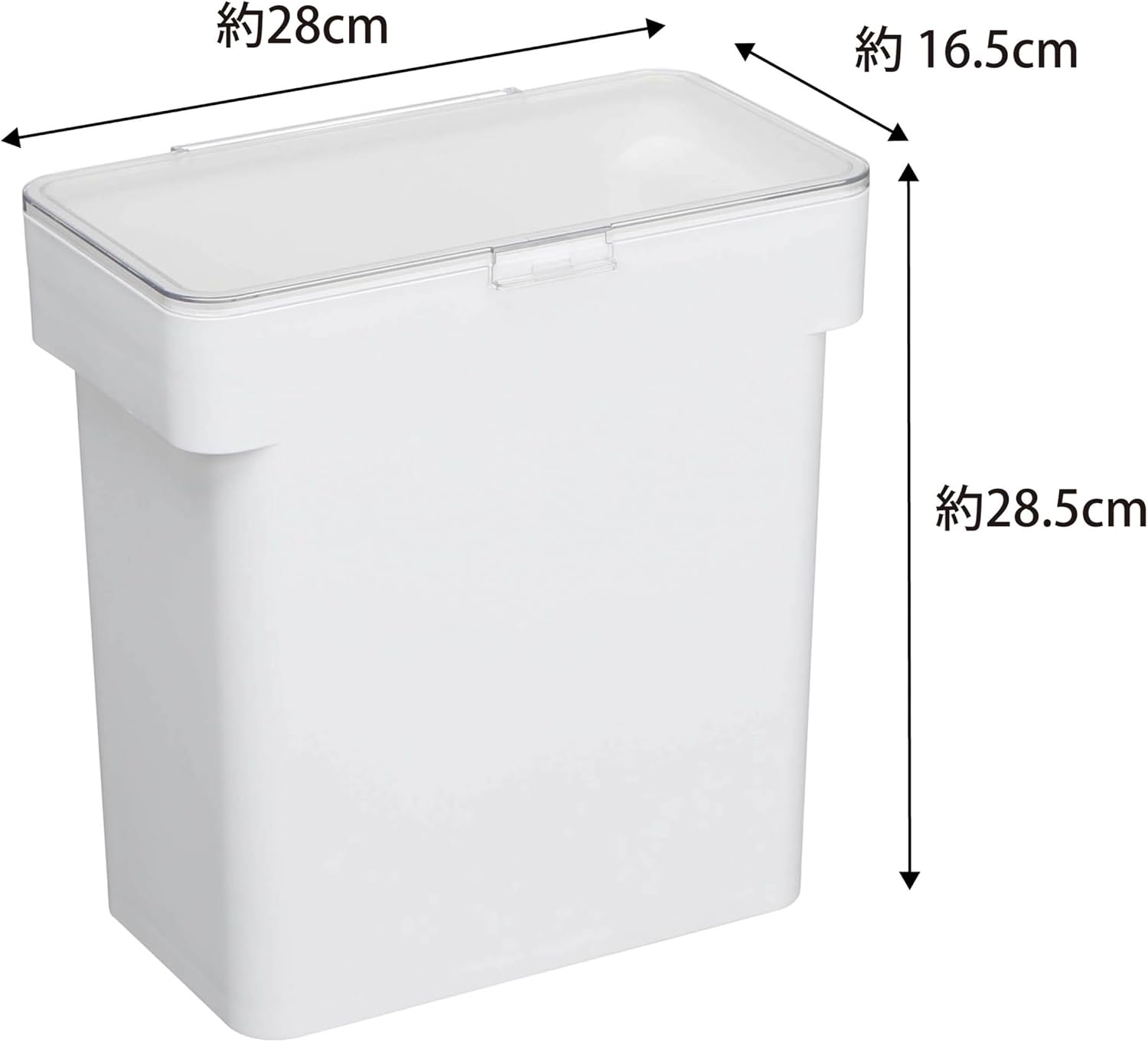 Thumbnail 6 de 山崎実業 tower 3375 袋ごと米びつ 5kg用 密閉・計量カップ付き ホワイト