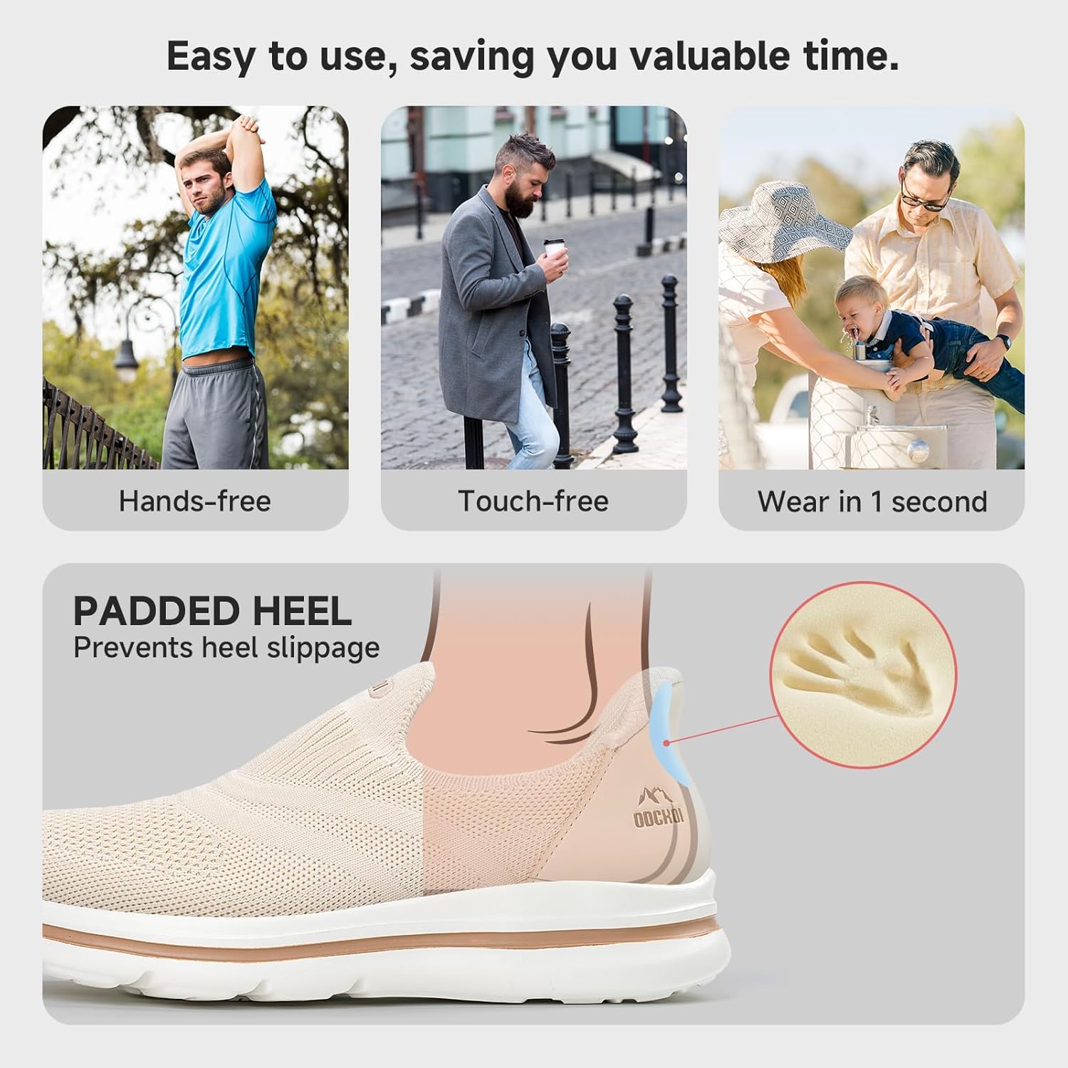 Thumbnail 2 de ODCKOI Slip On Sneaker Herren Leichtgewichtig