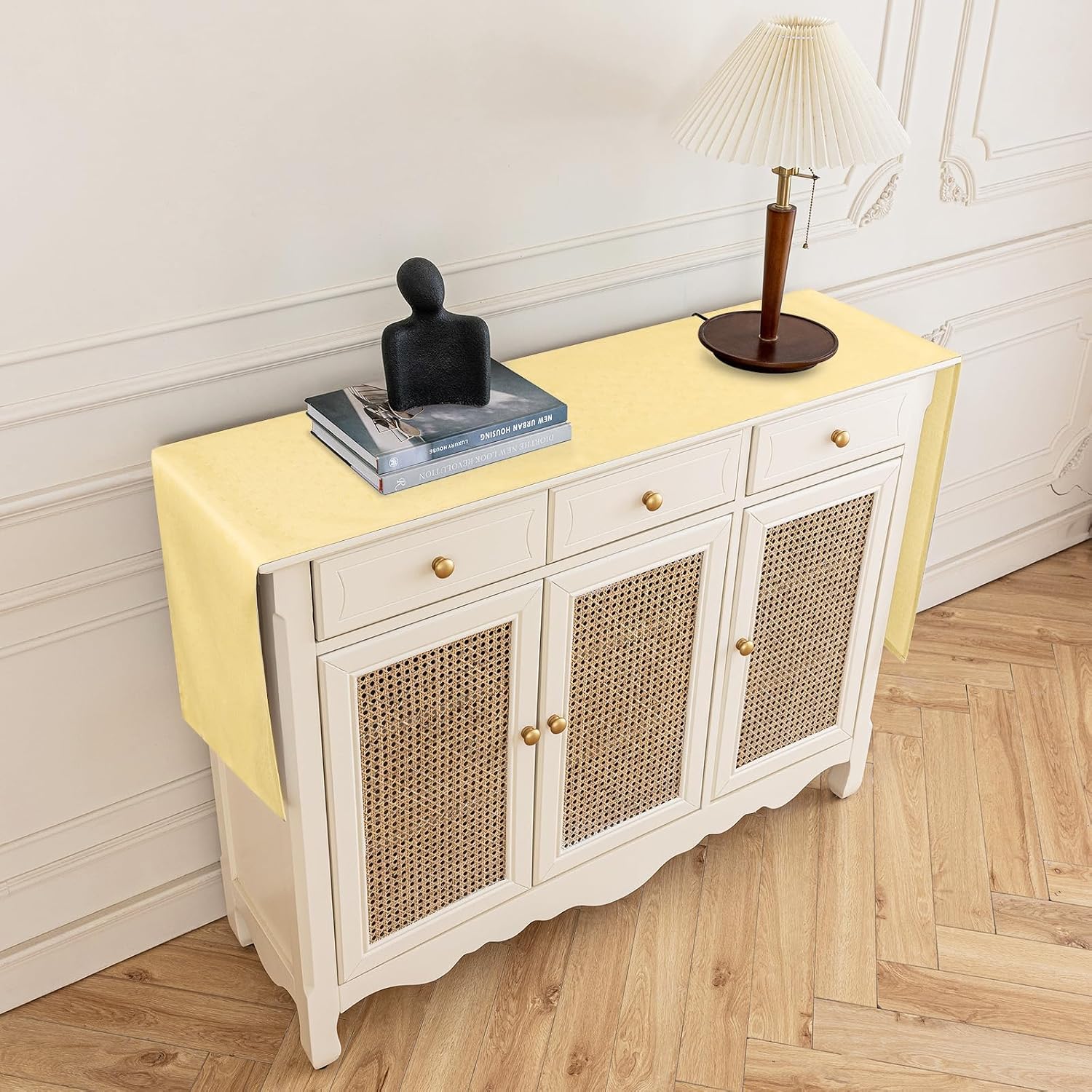 Thumbnail 5 de AooHome Tischdecke Gelb 100x140 cm Leinen-Optik