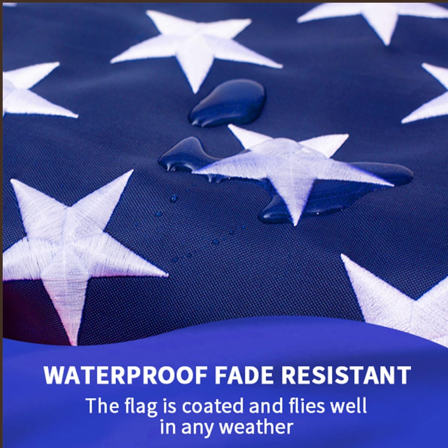 Thumbnail 3 de LYNSHION AF-01 American Flag, 3 x 5 ft Polyester with Embroidered Stars