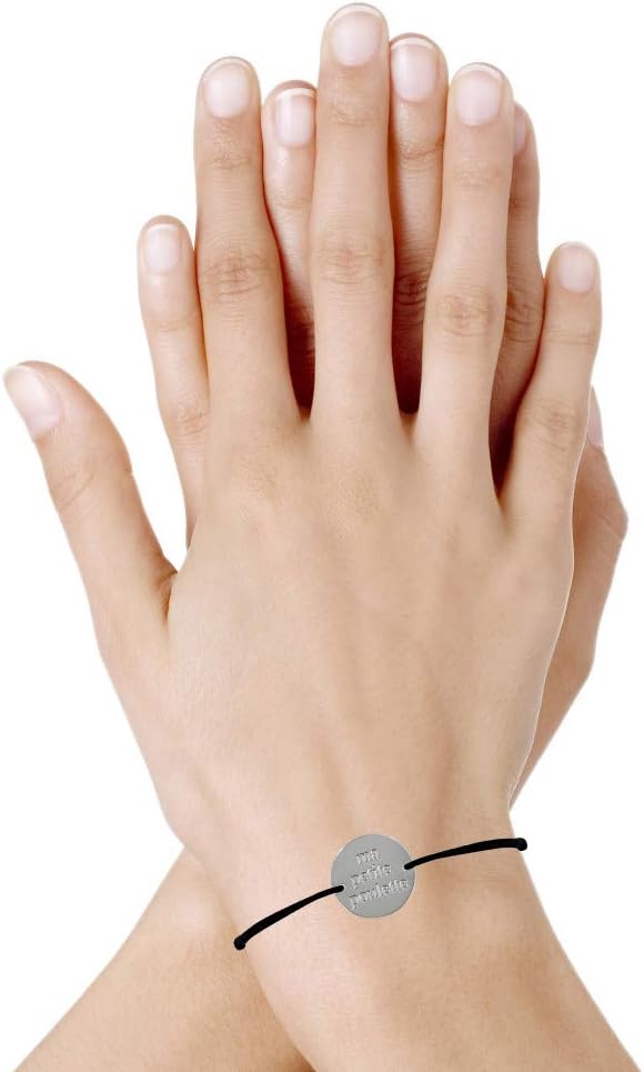 Thumbnail 1 de Les Poulettes Bijoux bracciale con medaglia placcata argento rotonda Ma Petite Poulette
