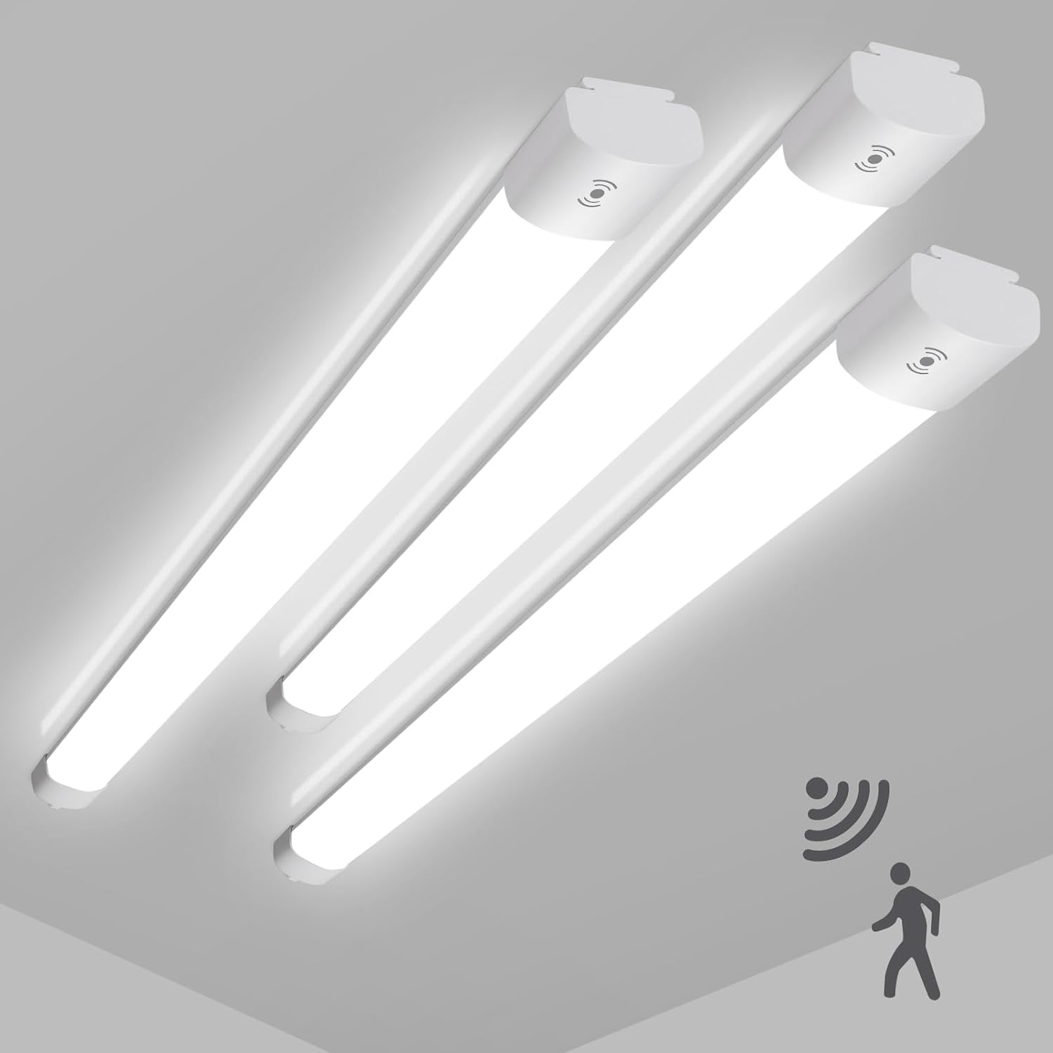Detalle de LEOEU 3er LED Feuchtraumleuchte 45W