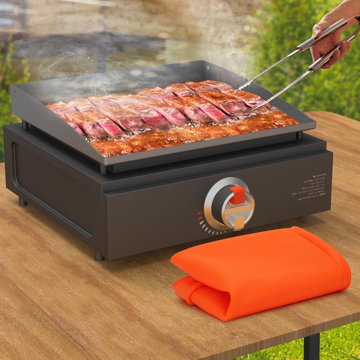 Thumbnail 6 de BESSIO KLDR Silicone Griddle Mat for 17-Inch Blackstone, Full-Coverage Food-Grade Silicone