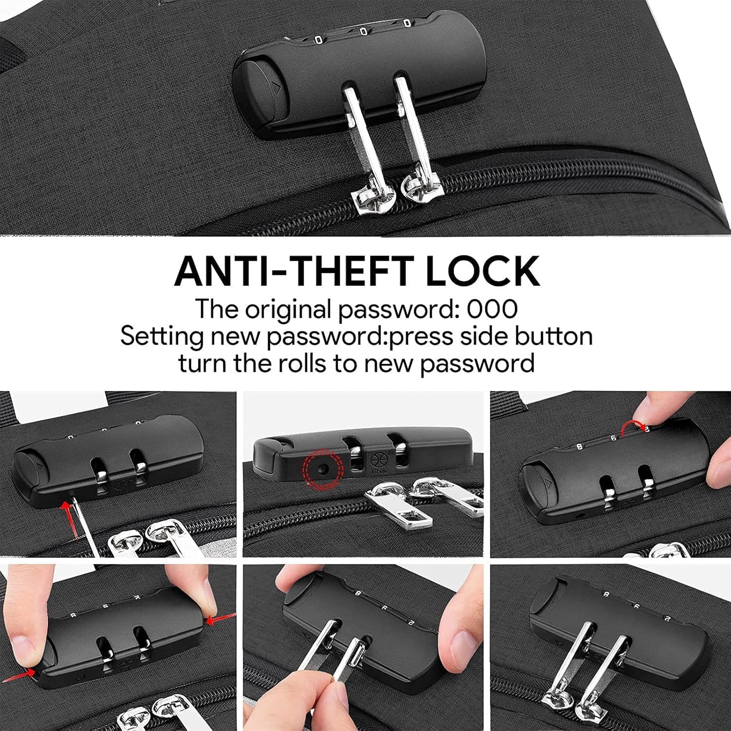 Thumbnail 5 de VSNOON Anti-Theft 17.3-inch Laptop Backpack