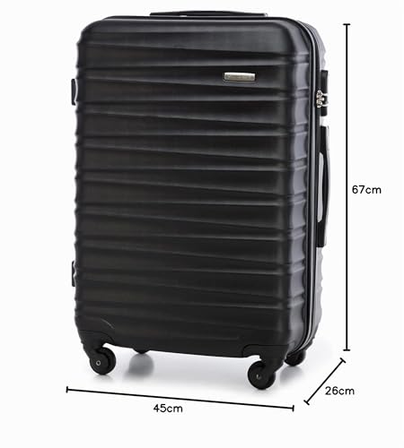 Thumbnail 10 de WITTCHEN Valise Moyenne de Voyage Groove Line - ABS, 4 roulettes, Serrure à Combinaison, Poignée télescopique, Noir
