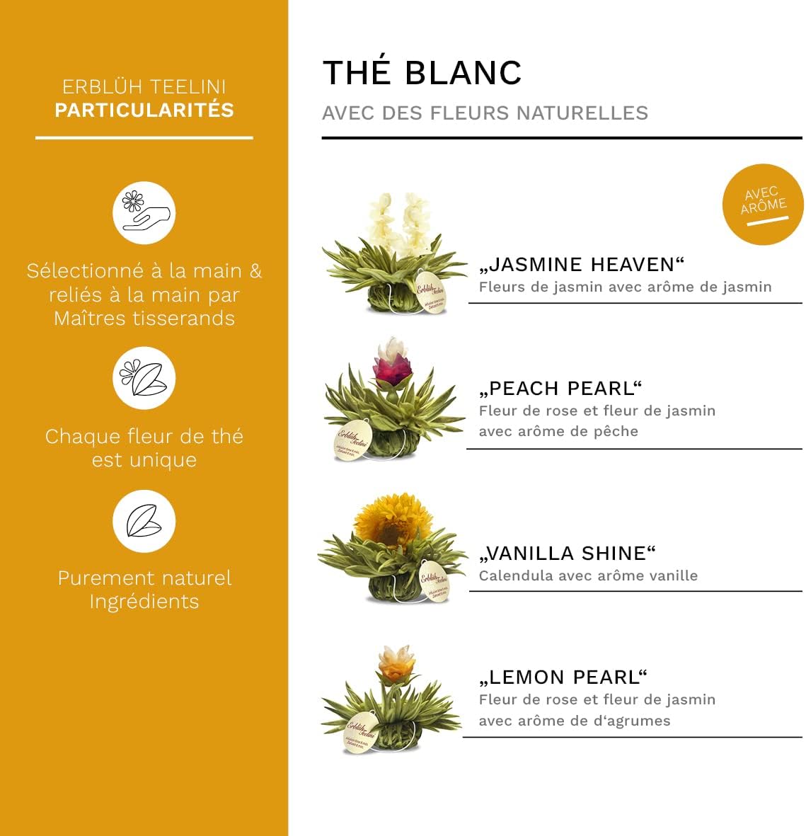 Thumbnail 1 de Creano Set cadeau fleurs de thé 200ml 🍵